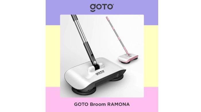 GOTO Broom RAMONA dirancang dengan gagang ergonomis dan sikat kuat tapi halus untuk bersihkan lantai