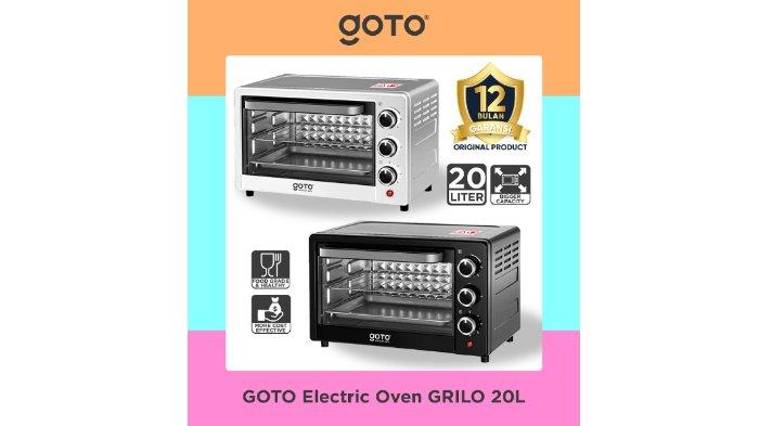 GOTO Grilo Oven Listrik 20L dengan pilihan warna hitam dan putih