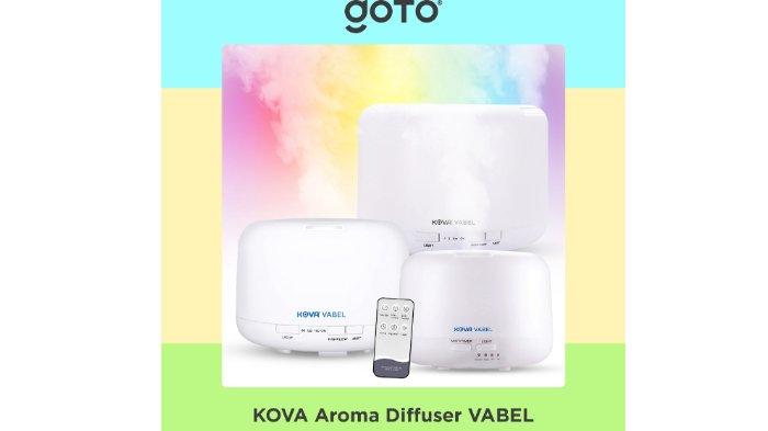 GOTO Kova Vabel Humidifier Diffuser Aroma hadir dengan 7 pilihan warna lampu LED cantik