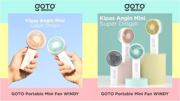 GOTO Windy Mini Fan Genggam berdesain ringkas dengan dibekali variasi lampu cantik