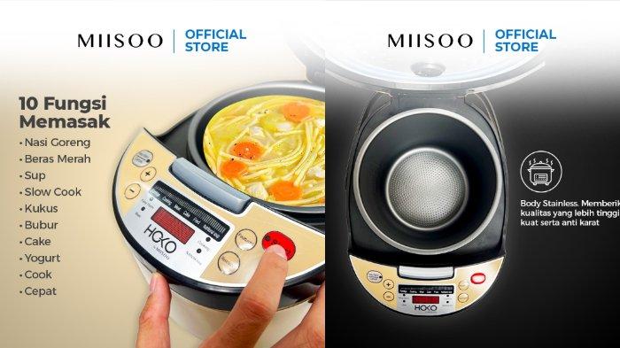 HOKO By MIISOO Electric Rice Cooker punya kapasitas besar hingga 2 liter, sajikan menu praktis bagi keluarga