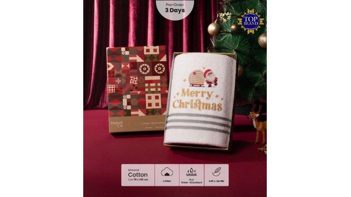 Howel and Co Hampers Christmas Bliss Single Towel punya beragam desain menarik yang cocok jadi isian hampes