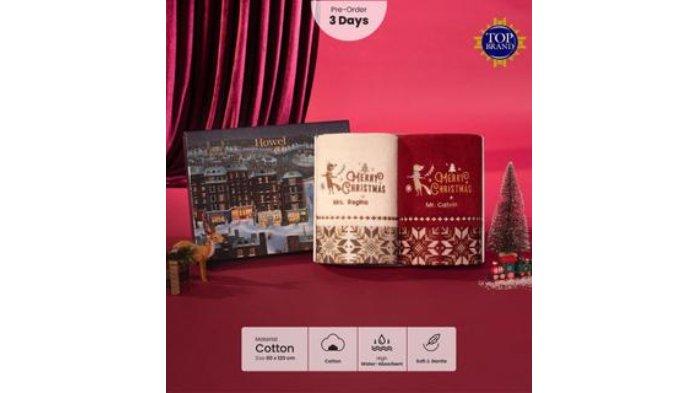 Howel and Co Hampers Christmas Couple Towel size 60 x 120 hadirkan paket lengkap untuk isian hampers Natal