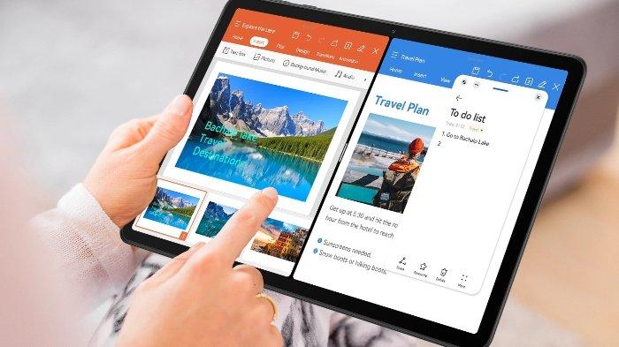 HUAWEI MatePad SE yang sedang dipakai oleh pengguna