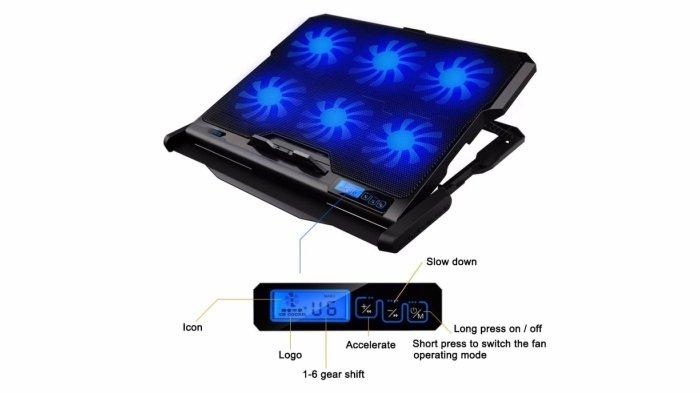 ICE COOREL K6 cooling pad dengan 6 kipas