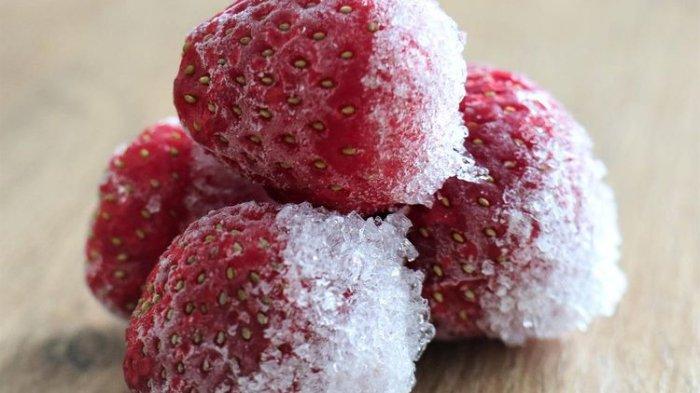 Ilustrasi buah beku yang bisa merusak bilah blender jika kamu paksakan untuk menghaluskannya