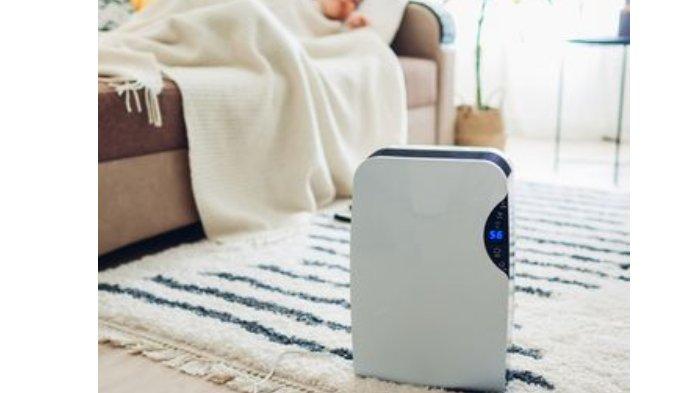 Ilustrasi penggunaan dehumidifier untuk mengurangi kelembapan di ruangan secar lebih cepat dan handal