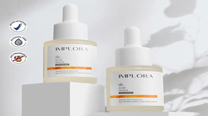 Implora Acne Serum cocok untuk kulit berminyak dan berjerwat karena mengandung Salicylic Acid, Agaricon Jejy Centella Asiatica Aloe Vera Extract.