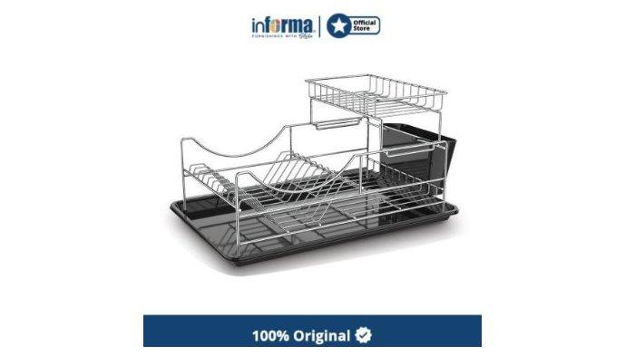 informa Rak Piring Verner 2 Tier Dishrack dengan desain yang unik miliki banyak space untuk organisir barang
