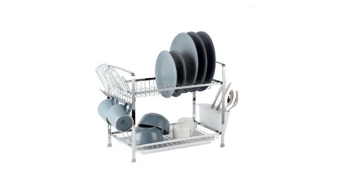 informa Sparklight Rak Piring dengan frame stainless steel sehingga lebih kokoh dan tak mudah berkarat