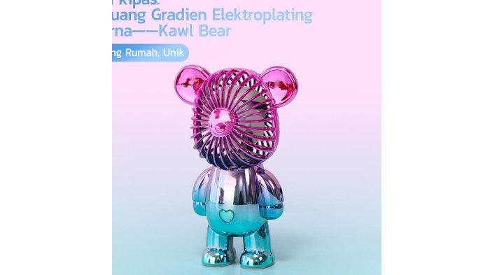 Kadonio Kipas Angin Mini Portable Karakter Bearbrick dengan desain karakter beruang gemas dan multifungsi