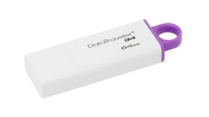Kingston DataTraveler G4 varian warna putih ungu 64 GB