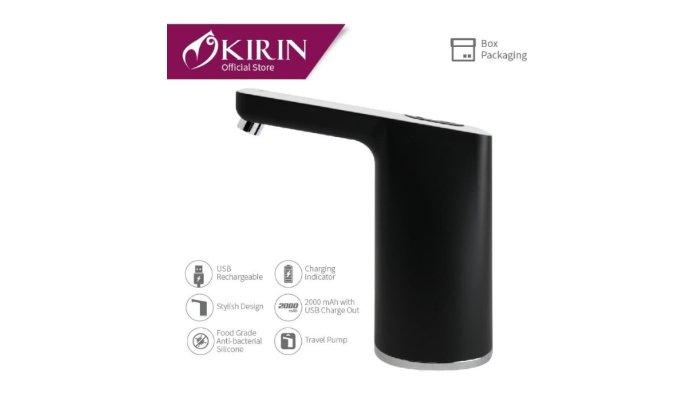 KIRIN Pompa Galon Air Rechargeable KRP-008 terbuat dari material food grade sehingga lebih aman untuk digunakan