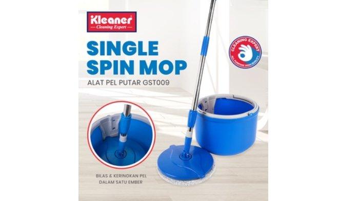 Kleaner Alat Pel Lantai Putar berdesain ringkas, praktis digunakan untuk membersihkan lantai secara menyeluruh