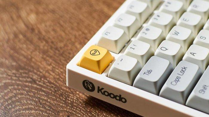 Ilustrasi keyboard wireless yang bersih sehingga sedap dipandang