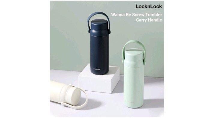 LocknLock Exclusive Wanna Be Screw Tumbler LHC4246 dibekali dengan handle silicon sehingga praktis dibawa ke mana saja