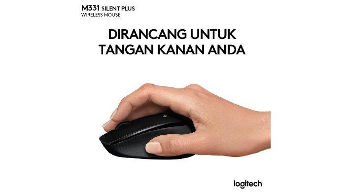 logitech M331 Silent Plus didesain pas untuk tangan kanan