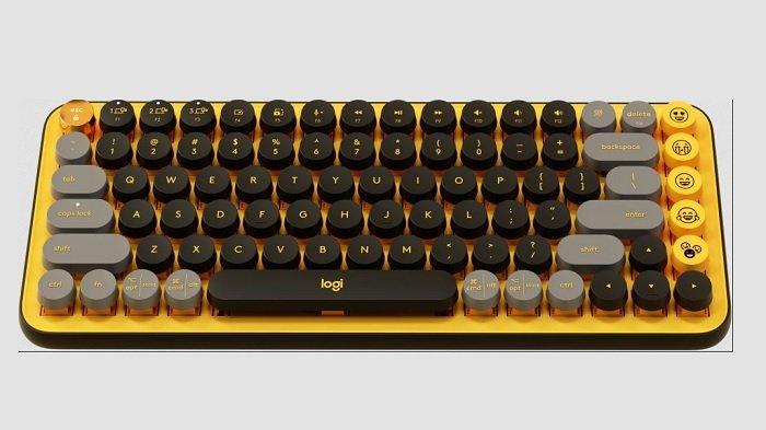 logitech Pop Keys Keyboard Mechanical Wireless - Blast Yellow