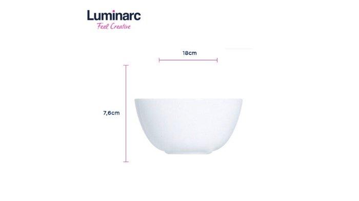 Luminarc Mangkuk Mie Diwali White hadir dalam satu set dengan isi 3 pcs, praktis untuk makan bersama