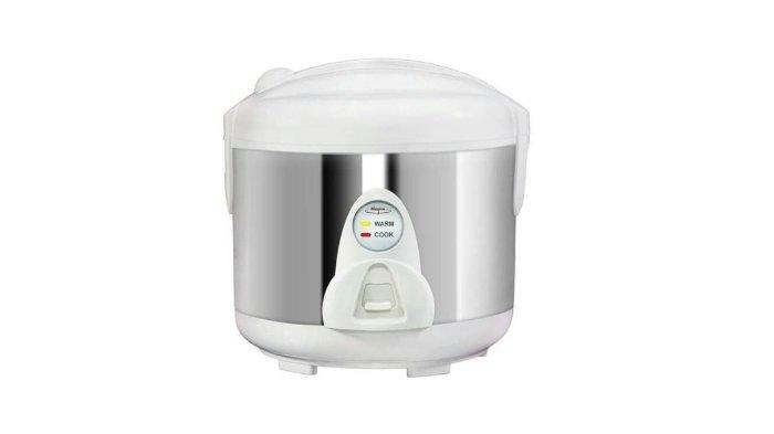 MASPION Rice Com MRJ 109 SS dengan bodi stainless steel dan fungsi 3 in 1