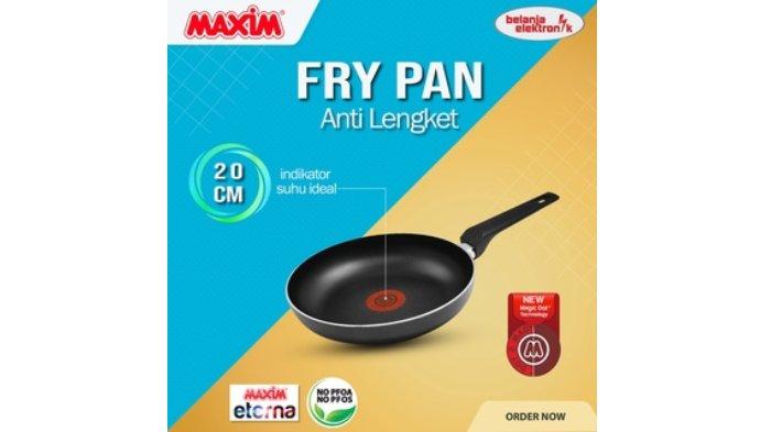 MAXIM Eterna Wajan Teflon Anti Lengket dengan magic dot technology sehingga performanya lebih handal