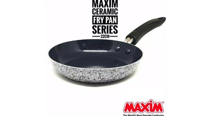 MAXIM Neostone Frypan Marble Ceramic desain keramik yang sangat elegan dengan handle anti panas