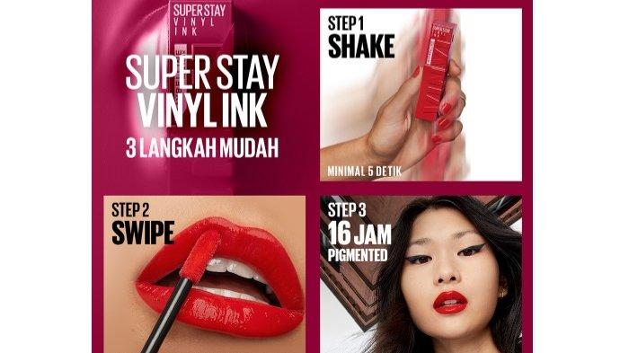 Cara pengaplikasian Maybelline Superstay Vinyl Ink