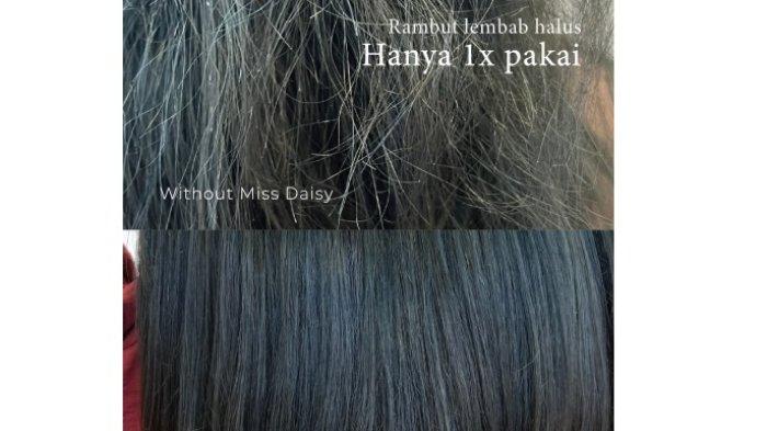 Hasil penggunaan MISS DAISY Luxurious Muguet & Musk French Perfume Hair Mask.