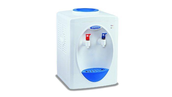 Miyako Water Dispenser WD-189 H dengan desain bagian depan berbentuk oval sehingga lebih nyaman digunakan