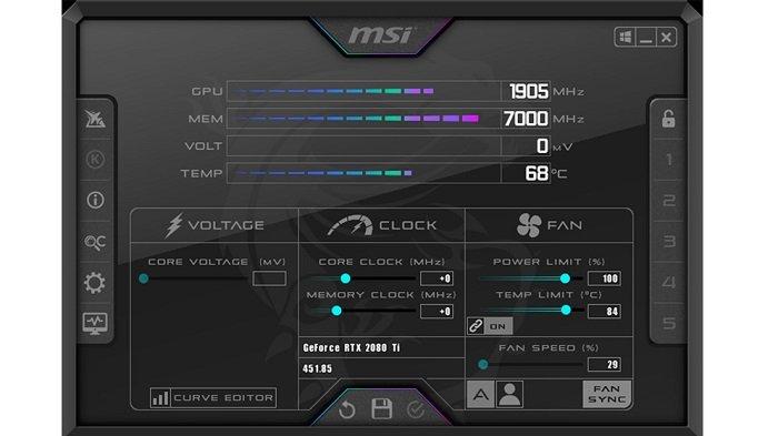 Bedanya MSI Afterburner dengan aplikasi game booster lain adalah kemampuannya dalam menaikkan performa hardware melalui overclocking.