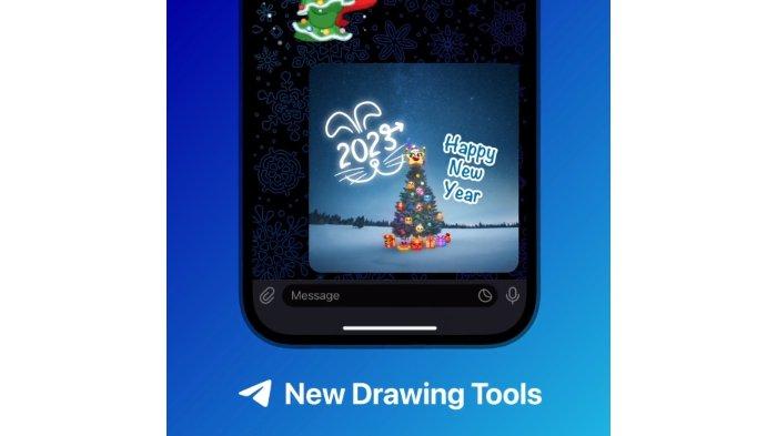 Alat gambar baru yang ditawarkan oleh Telegram pada update kali ini
