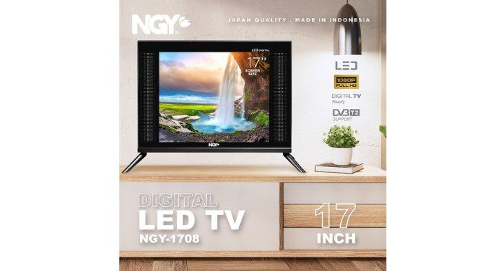 NGY LED TV Digital HD 17 inch 1708 miliki desain lebih ringkas namun tayangan jernih