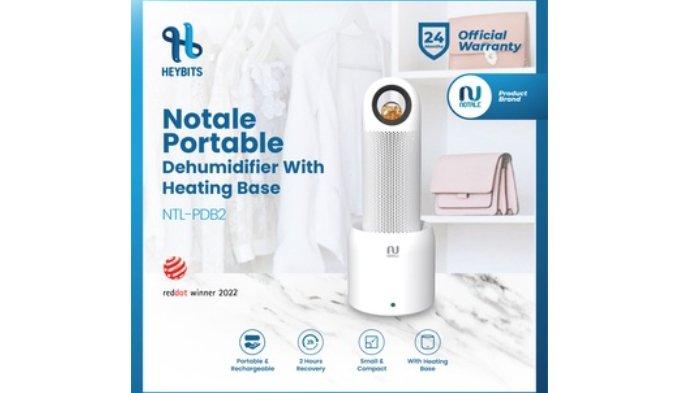 Notale Portable Dehumidifier Air Dryer With Heating Base cocok untuk penggunaan di ruangan mungil