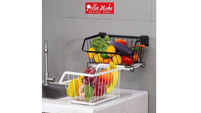 Olla Home Rak Keranjang buah Serbaguna, bisa untuk menata sekaligus meniriskan