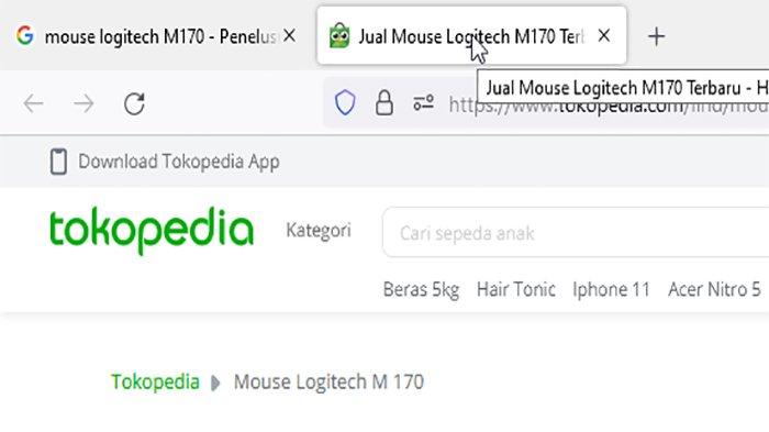 Selain bisa open in new tab, tombol scroll juga bisa untuk menutup tab.