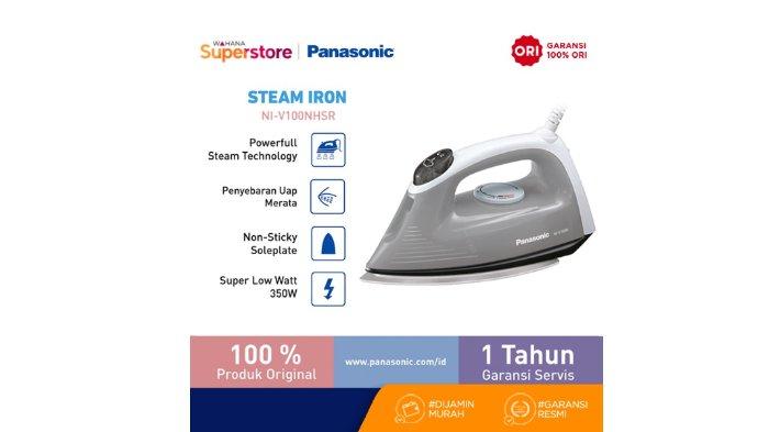 Panasonic Setrika Steam NI-V100N HSR dibekali dengan non sticky soleplate berkualitas