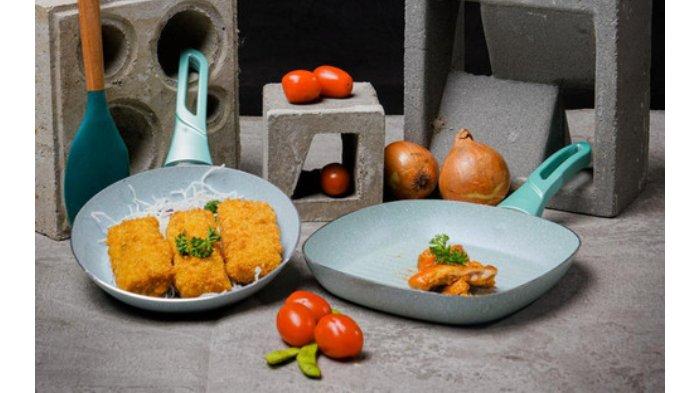 PERO Duo Frypan 18 cm & Grill 20 cm terbuat dari material anti lengket 4 layers berkualitas