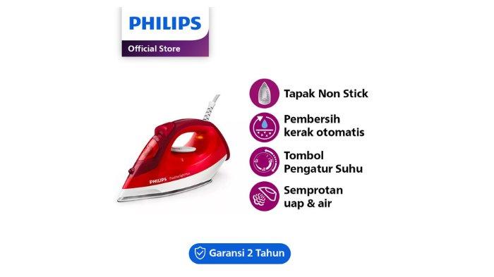 PHILIPS Steam Iron GC1424/45 didesain elegan dan dibekali pembersih kerak otomatis