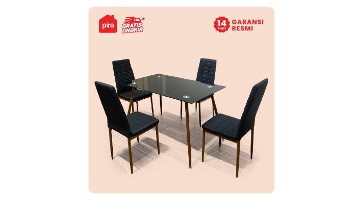 PIRA Bavarian Sonia DTS 2 Set Meja Makan dengan berbagai pilihan warna bisa disesuaikan interior dapur