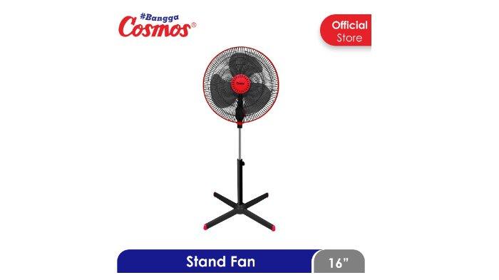 Produk Cosmos 16-XDC Stand Fan didesain dengan cross base