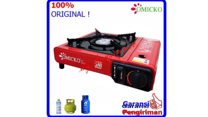 Produk OMICKO Kompor Portable Gas dibekali LPG connector sehingga lebih praktis untuk digunakan