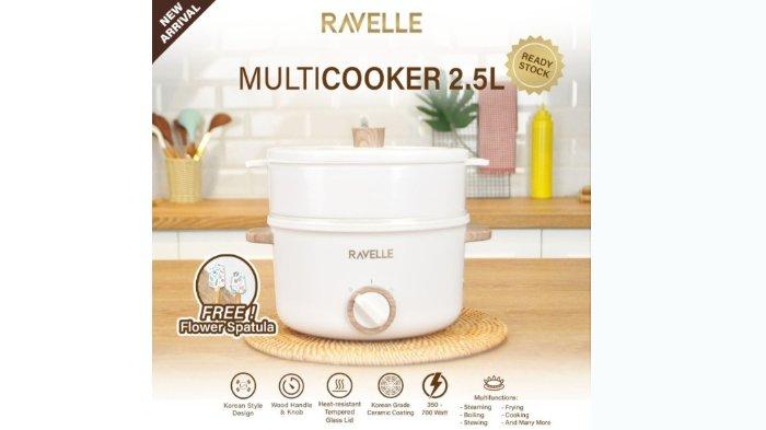 RAVELLE Panci Listrik Multicooker dirancang multiguna untuk kreasikan menu namun konsumsi daya hemat