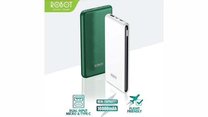Powerbank ROBOT RT180 dengan real capacity 10.000 mAh