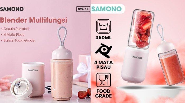 SAMONO Portable Mini Blender dibekali 4 mata pisau tajam dengan material foodgrade