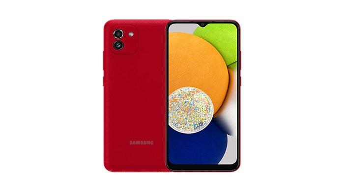 SAMSUNG Galaxy A03 dalam varian warna merah