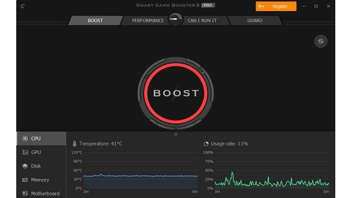 Dengan fitur one click yang adai di Smart Game Booster, maka frame per second (FPS) pada game yang dimainkan langsung meningkat.