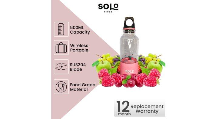 SOLO RIVER Blender Juicer Portable punya desain mungil dan handle memudahkan