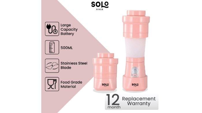 SOLO RIVER Blender Juicer Portable hadir dengan desain yang unik dan bisa dilipat sehingga praktis dibawa