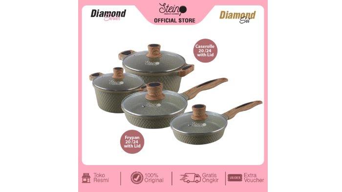 STEIN Panci Diamond Set 4 in 1 paket lengkap untuk olah beragam hidangan lezat