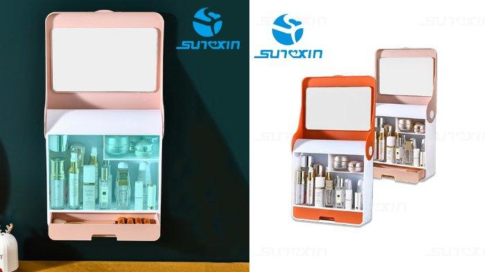 SUNXIN Rak Kosmetik Gantung 9133 punya model yang ringkas sehingga mudah dilipat dan diletakkan di mana saja